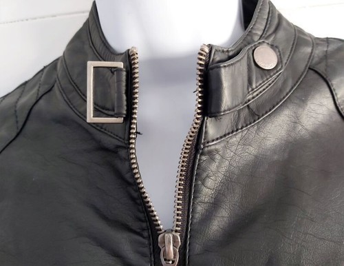 JOUJOU Leather Women's Black 4 Zipped Pockets, Zipped Sleeves Jacket, Size S - Picture 9 of 24