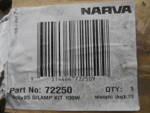 NARVA 100W RECTANGULAR DRIVING LIGHT KIT MAXIM -180/85 - Picture 2 of 7