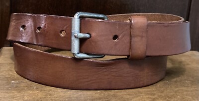 J. Crew Brown Leather Belt Leather Roller Belt For Men | Factory main image 3