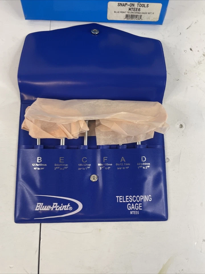OEM Blue-Point Snap-On telescoping gauges 5/16" - 6" / 8mm - 150mm MTEE6 - Image 3 of 4