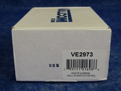 NEW Valcom VE2973 Normal Call Switch with Volume Control, Stainless ...