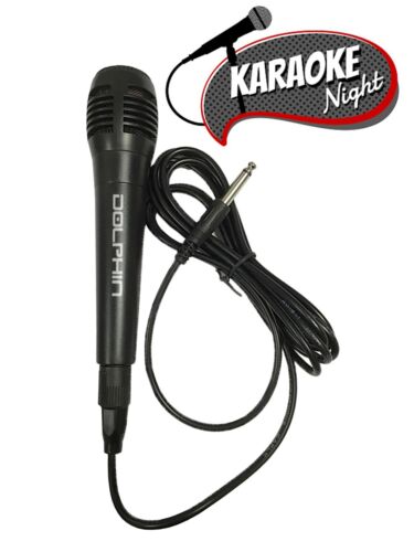 Dolphin MC-3 Wired Karaoke Microphone Unidirectional Dynamic Range 6.5ft Cord - 第 1/5 張圖片