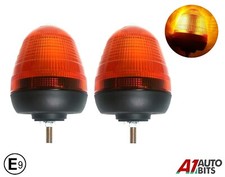 Led Beacon Bolt 12v 24v Recovery Flashing Warning Strobe Light X2 Lightbar Amber