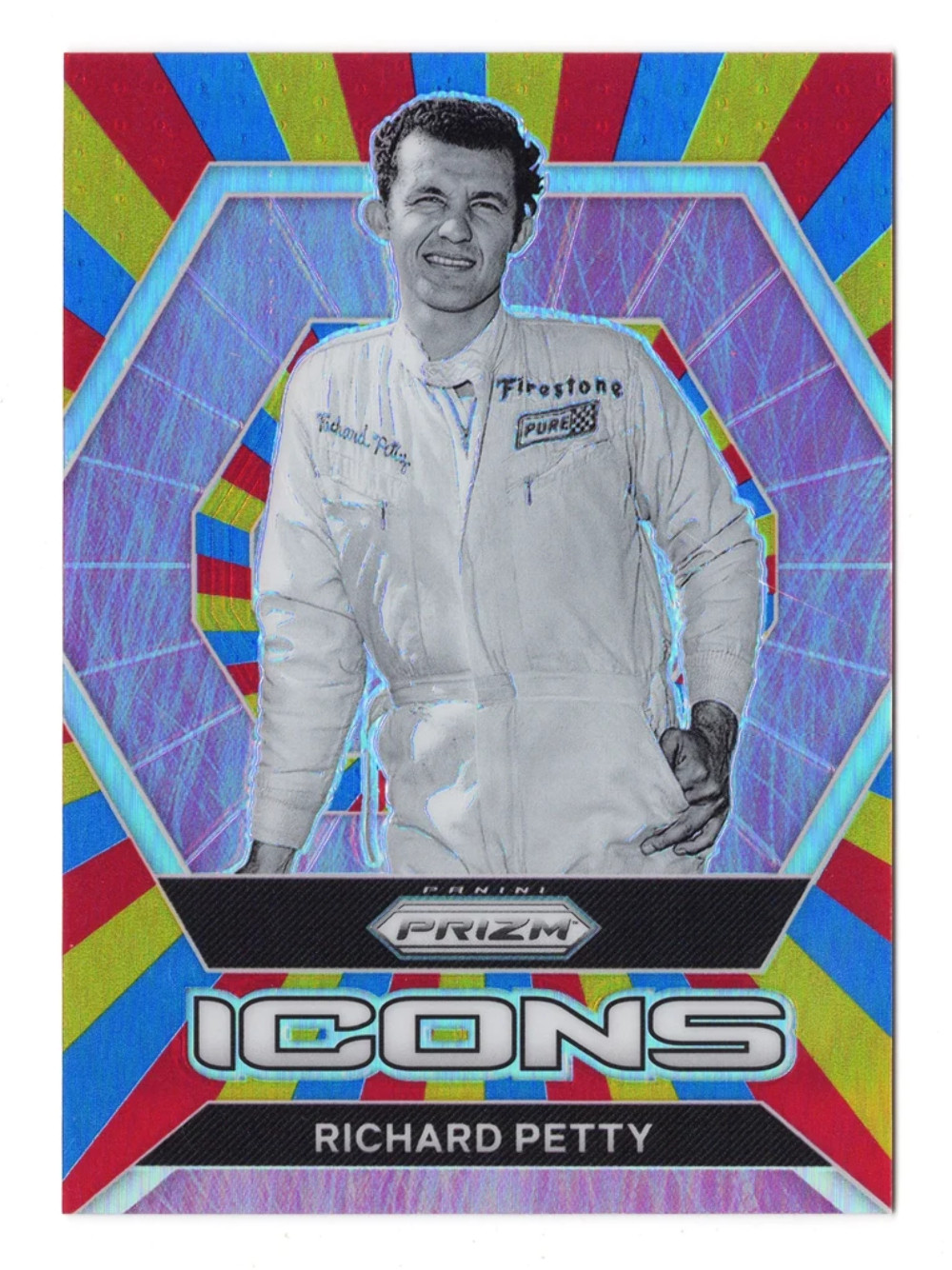 Richard Petty 2022 Panini Prizm Racing RAINBOW PRIZM ICONS (Hall of Fame Legend)