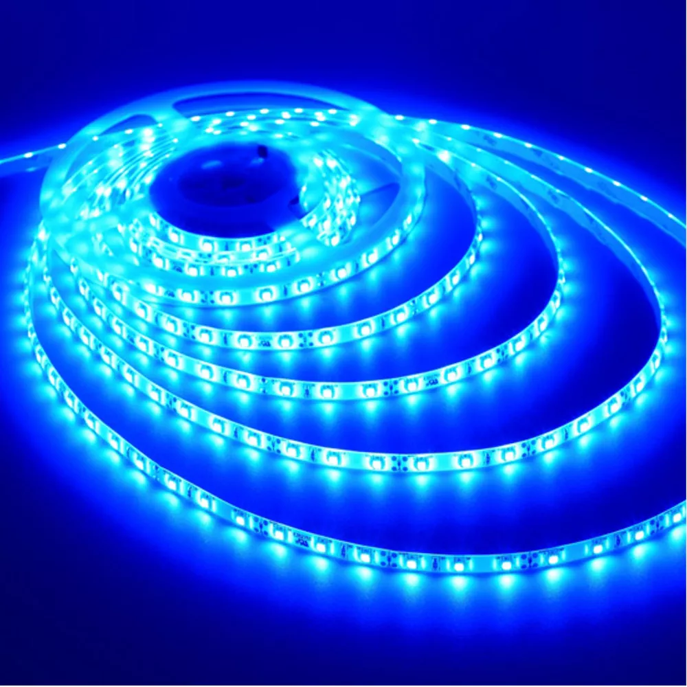 BLUE 5M UNDER CARAVAN LED LIGHTS IP65 WATERPROOF STRIP LIGHT WITH MAINS PLUG