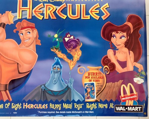 Walt Disney's Hercules McDonald's Happy Meal Toys Vinyl Banner 36" x 48" 1996 - Picture 2 of 10