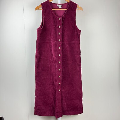 Appleseeds Petites Corduroy Sleeveless Dress Womens Size 10P