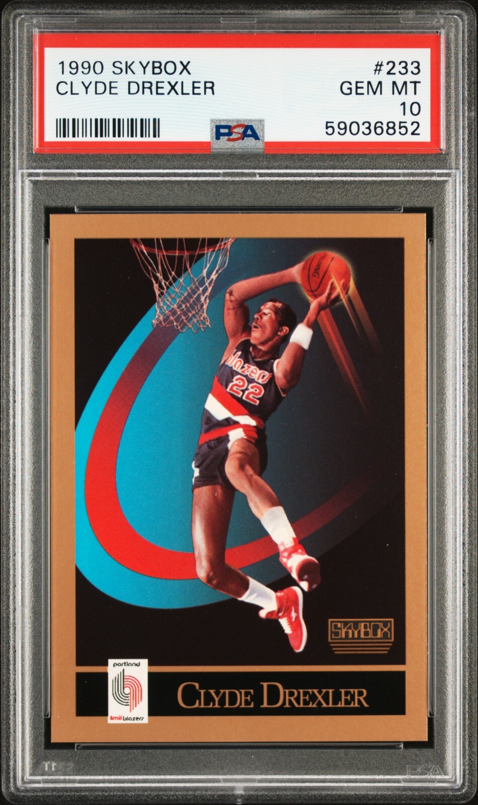 Clyde Drexler 1990 Skybox #233 PSA 10 GEM MINT LOW POP 60