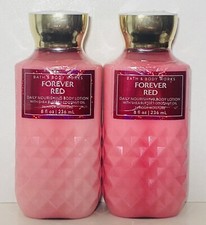 2 Bath Body Works FOREVER RED Nourishing Shea Body Lotion 8 oz SEALED