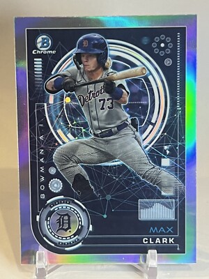 MAX CLARK Bowman A.I. Chrome Parallel 2024 Bowman Draft #BAI-11 Detroit Tigers