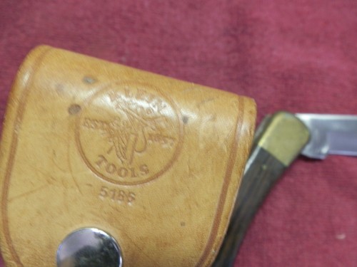 KLEIN FOLDING KNIFE,WITH LEATHER BELY CASE VERY CLEAN,44037 - Picture 4 of 6