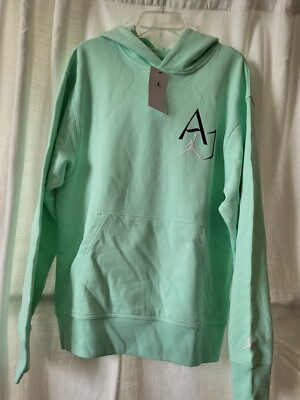 Nike Air Jordan Sport DNA Fleece Pullover Hoodie Mint Men's Size