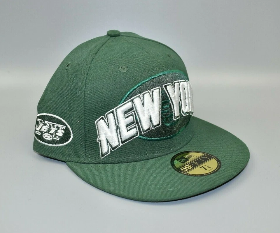 Chapéu boné ajustado masculino New York Jets New Era 59FIFTY NFL Draft - Tamanho: 7 1/4 - Imagem 2 de 4
