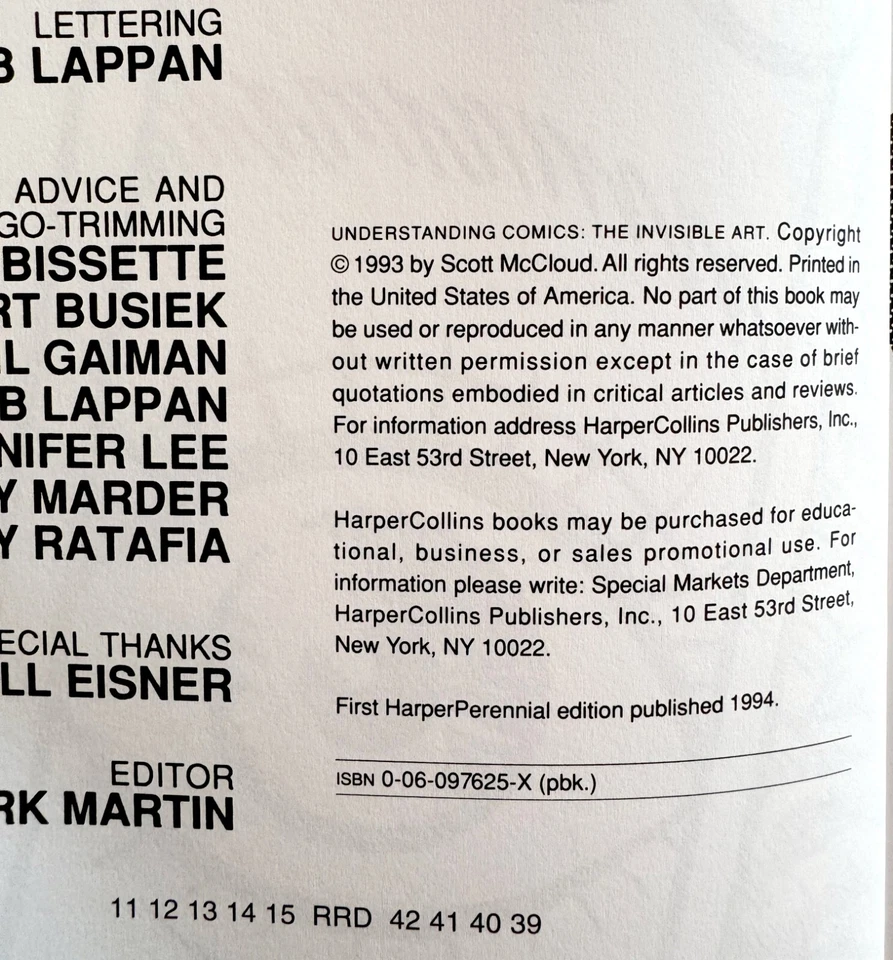 Understanding Comics McCloud 1993 Vintage Paperback NOS Invisible Art SSbks Foto 3 de 4
