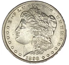 1898P Morgan Silver Dollar Good Circulated& ungraded uncertified / Square Holder