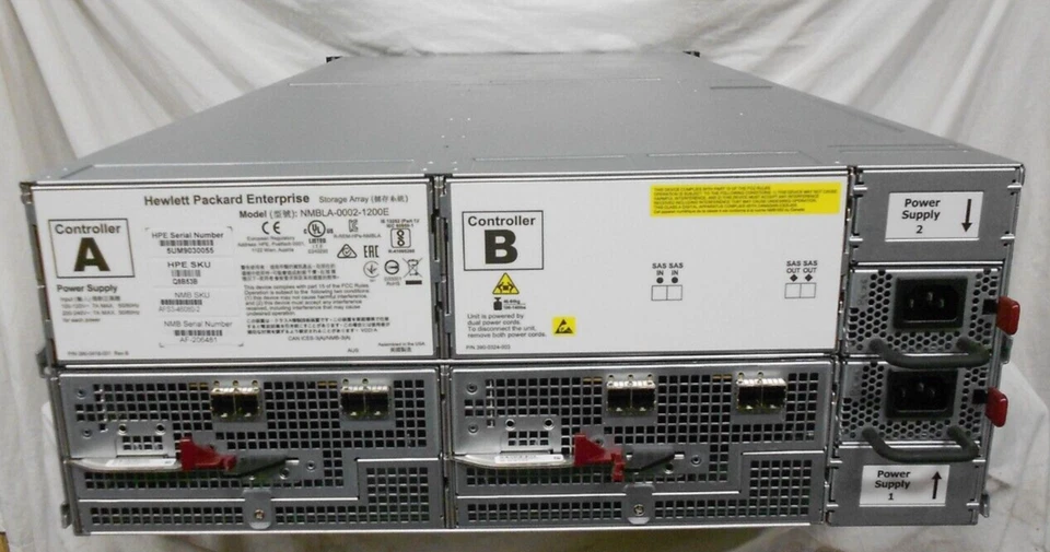 HPE HP Nimble ES3 SAN 12G Expansion Array 21x 4TB SAS 84TB 6x 1.92TB SSD - Image 2 of 2