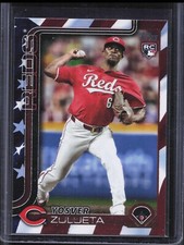 2025 Topps Series 2 Yosver Zulueta #372 Rookie Independence Day /76 Reds