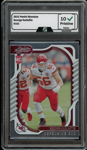 2022 Panini Absolute #162 George Karlaftis GRADED 10 GEM MINT ROOKIE CARD RC - Picture 1 of 2