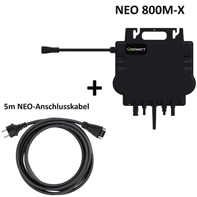 Growatt NEO 800M-X 800W Mikrowechselrichter WiFI integriert + 5m Anschlusskabel