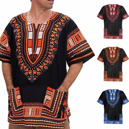 African Dashiki T-shirt Men Ankara 