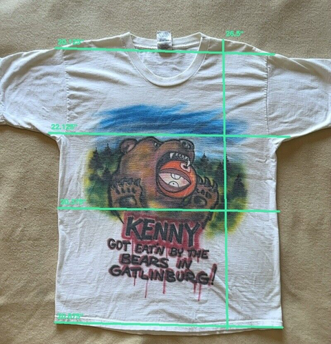 Camisa De Colección South Park Para Hombres LRG White Bears Killed Kenny Y2K Comedy Central - Imagen 5 de 5