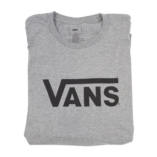 VANS MENS LOGO T SHIRT GREY | eBay