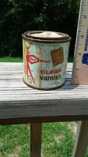 Vintage Red Devil Clear Varnish Tin