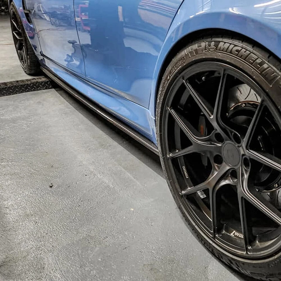 Carbon Fiber Side Skirt Extension FOR BMW F82 F83 M4 F80 M3 2015-2020 PSM Style - Image 3 of 4