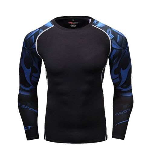 Men UPF 50+ Long Sleeve Rash Guard, UV/SPF Quick Dry Swim Shirt Water Sun Top - Picture 21 of 38