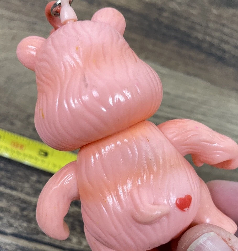 Llavero figura plástico vintage Care Bears Cheer Bear 3,5" con clip trasero Foto 4 de 4
