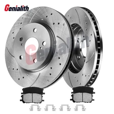 Front Disc Rotors + Brake Pads for Lexus RX330 RX350 RX400h Toyota Highlander
