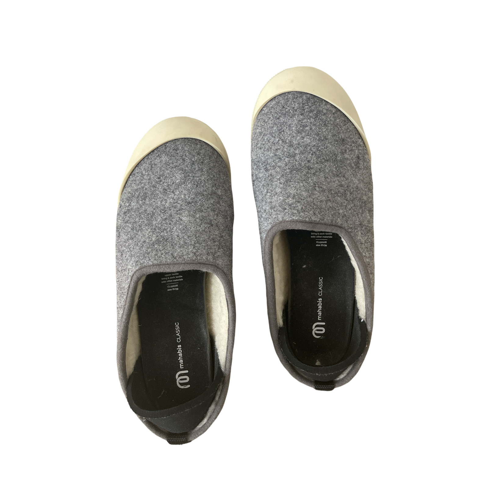 как выглядит Mahabis Classic Slipper Removable Soles Design in London EU39 8US Gray Cushioned фото