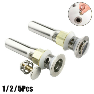 1-1/2'' Bathroom Sink Pop Up Drain Stopper With Overflow Basin Vessel Brass