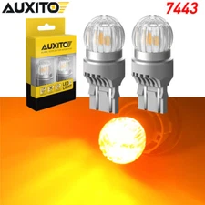 AUXITO 7443 7440 Amber Yellow LED Turn Signal Parking Light Bulbs Error Free HUS