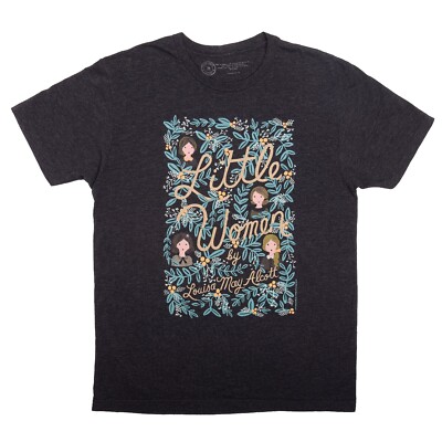Women's T-Shirts [Out of Print] Louisa May Alcott / Little Women Relaxed Fit Tee [Puffin in Bloom] (Vintage Black) (Womens) s-l400.jpg