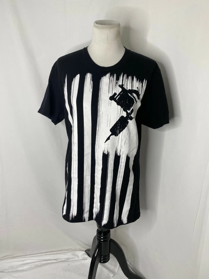 Men's Small Shirt Steadfast Brand Black and White Short Sleeve Crewneck - Image 2 of 4