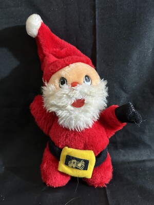 Vintage 1960s Plush Santa Claus Musical Christmas Stuffed Toy 10