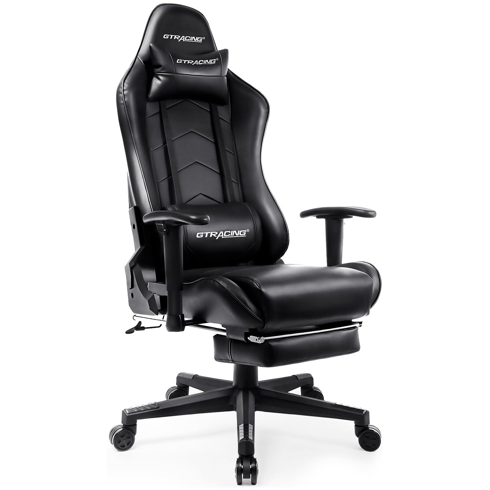 GTRACING Gaming Chair with Footrest Big and Tall Gamer Chair Office Executive...-image
