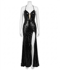 Jovani Adrienne Long Formal Prom Dress Gown Black