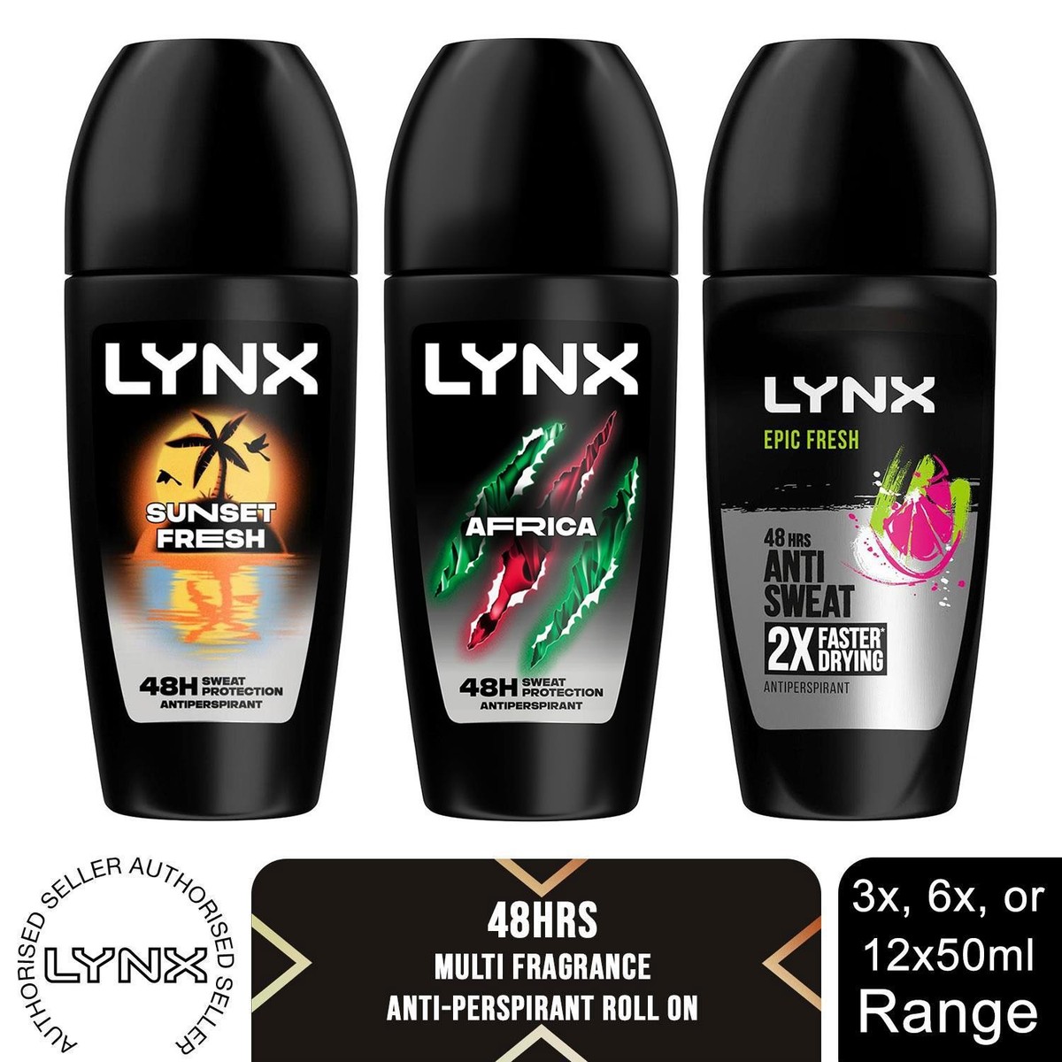 Lynx Epic Fresh Roll On Lynx Grapefruit Tropical Pineapple Scent