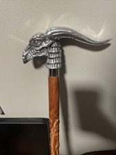 Dragon Head Wooden Walking Stick 36 Inches Tall