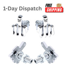 Amavoler 4 Pcs License Plate Bolts Stainless Steel Finger Style Silver