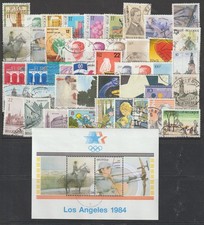Belgium - Year set - 1984 - 44 stamps + 1 sheet - Used -