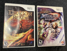 Dragon Blade Wrath of Fire & Soul Calibur Legends Nintendo Wii CIB Game Lot