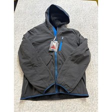 Gerry boys Softshell Hooded Jacket XL Black Blue Sherpa Lined NWT