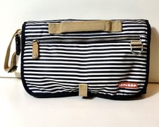 Skip Hop Blk/Wht Stripe Pronto Portable Diaper Changing Pad Wristlet