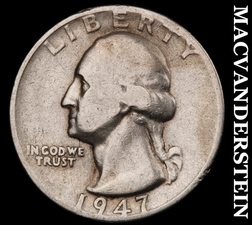 1947-S Washington Quarter- Silver- Scarce Better Date No Reserve #J2320