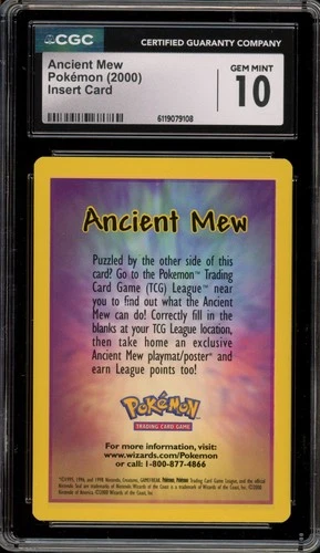 Pokemon Ancient Mew Insert Card Movie 2000 CGC 10 Gem Mint
