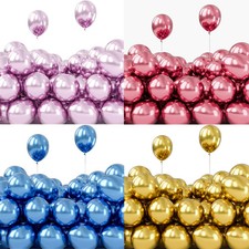 50 Pcs/set 5/12 Inch Chrome Metallic Helium Balloons for Birthday Wedding Annive