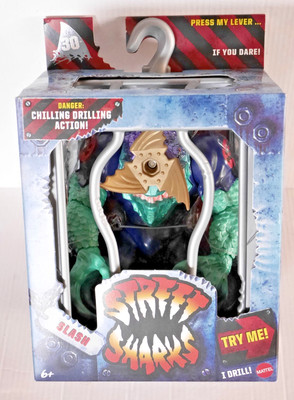 Mattel Street Sharks SLASH, 30th Anniversary Edition, 2025, Action Figur, NEU